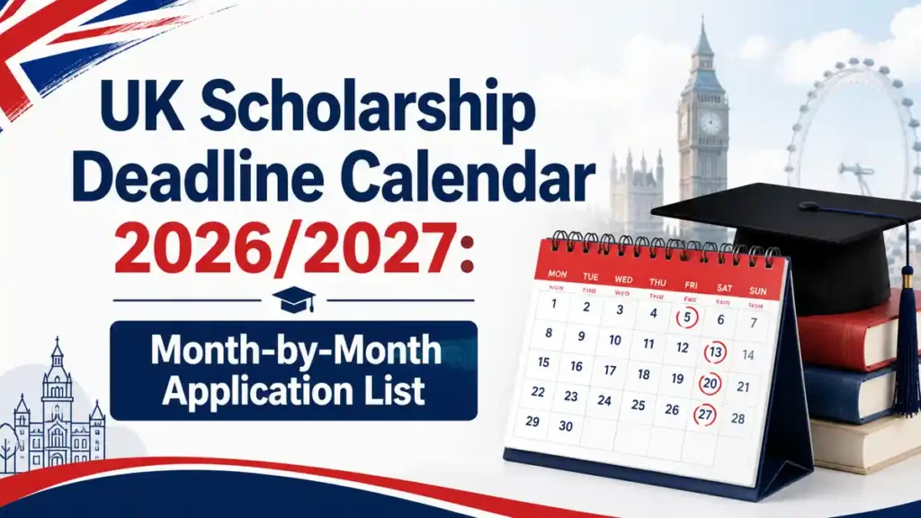 UK Scholarship Deadline Calendar 2026/2027: Month-by-Month Application List